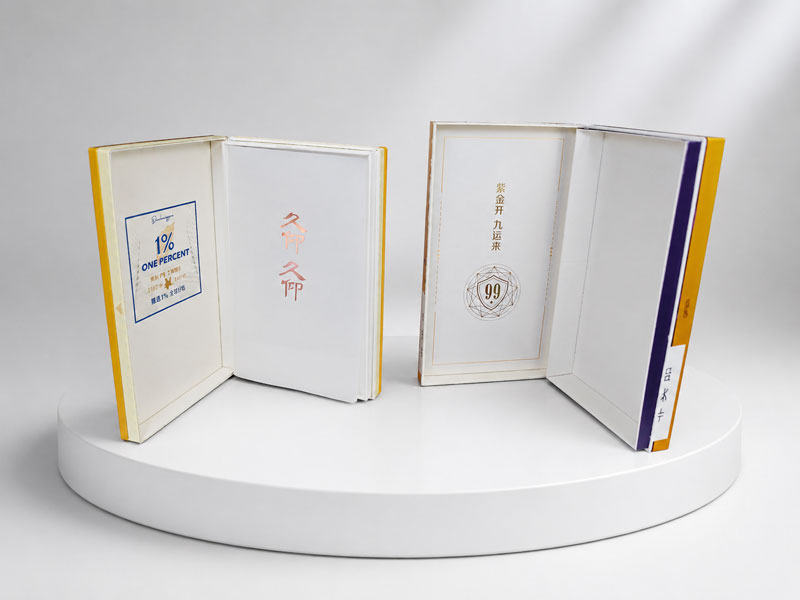 Book style cigarette package